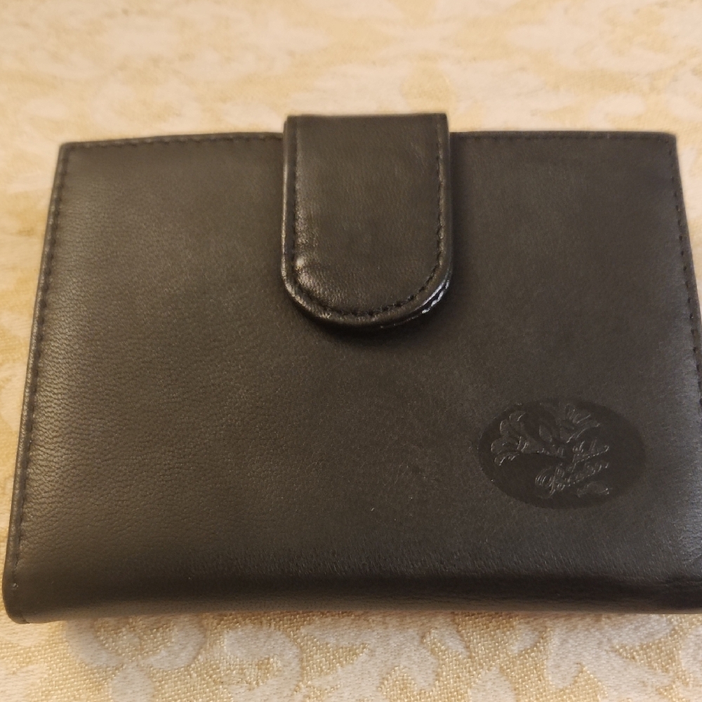 Julia Buxton Vintage Black Leather Wallet